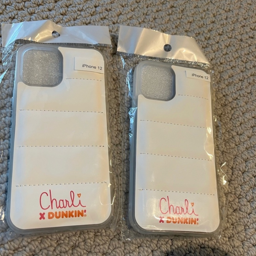 Charli x Dunkin puffer phone cases